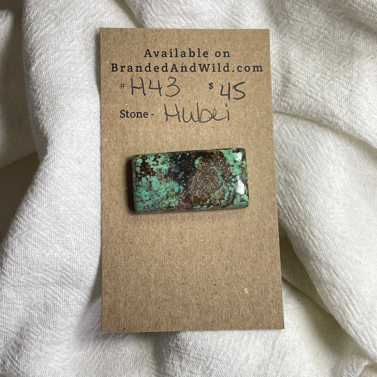 Hubei Turquoise Cabochon - H43 41B90DF8-6C6A-453C-A416-F245F5019875 Brandedandwild.com