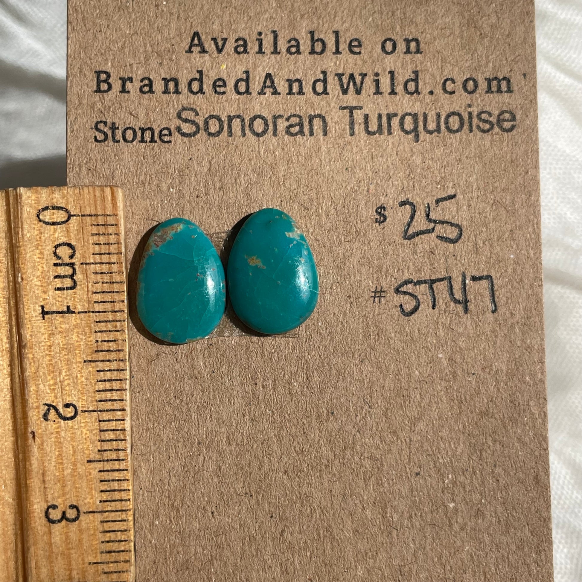 Sonoran Turquoise Cabochon - ST47 41C64D2F-BBA5-4833-94A0-92308554CE02 Brandedandwild.com