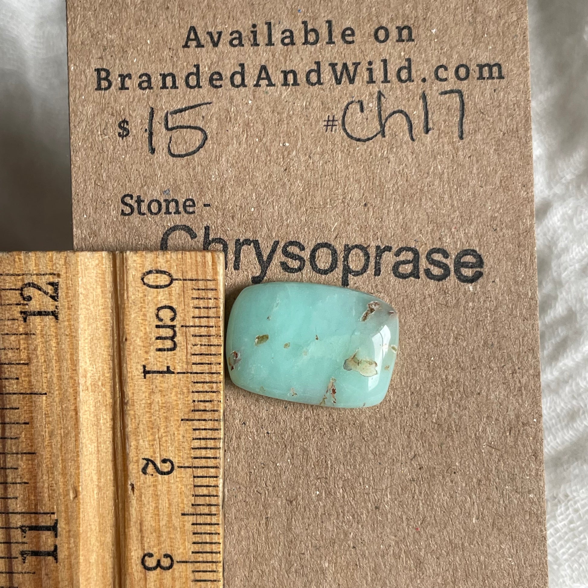 Chrysoprase Cabochon - Ch17 41CA0934-DDEB-411A-BEC5-2C804A01CDF6 Brandedandwild.com