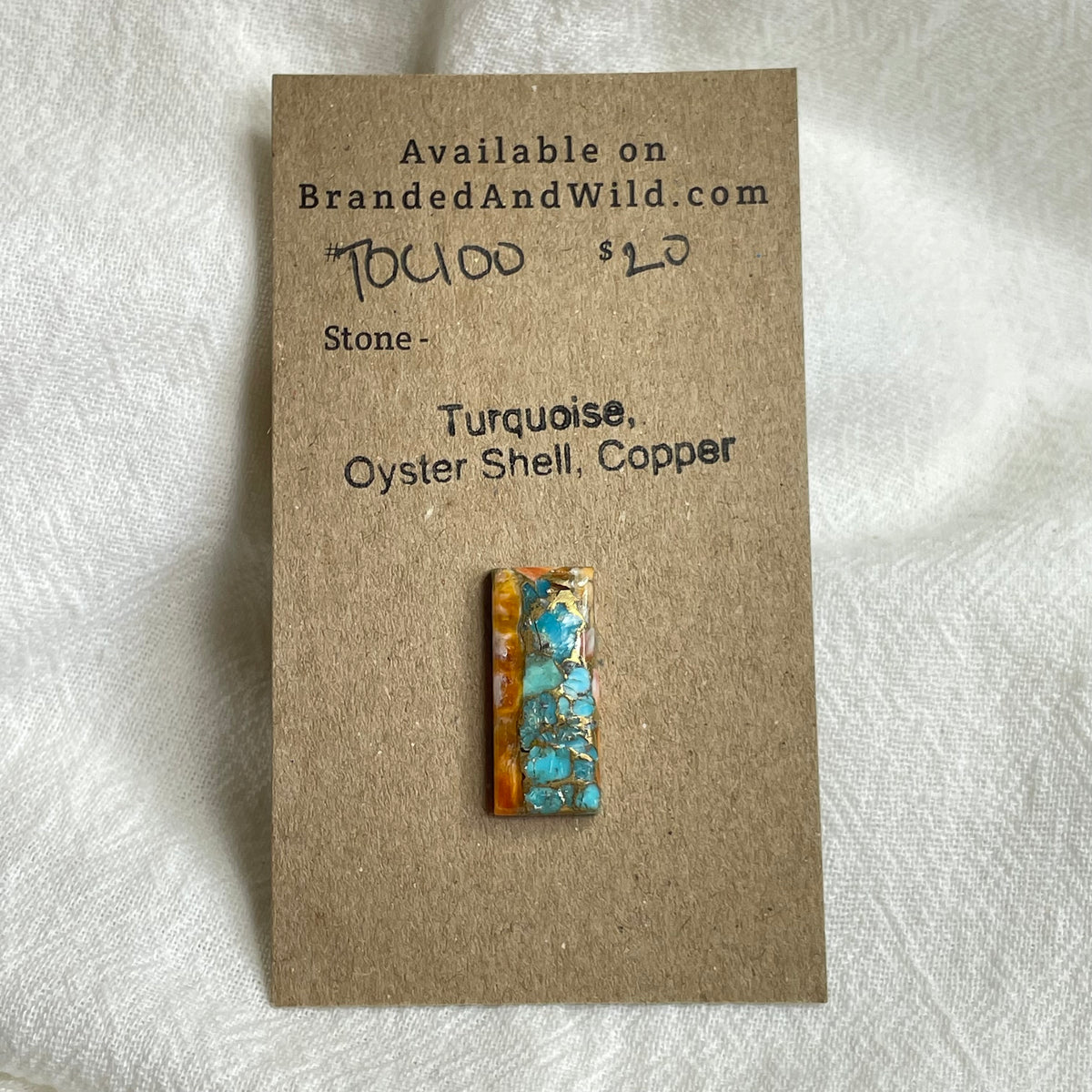 Turquoise, Oyster Shell, Copper Cabochon - TOC100