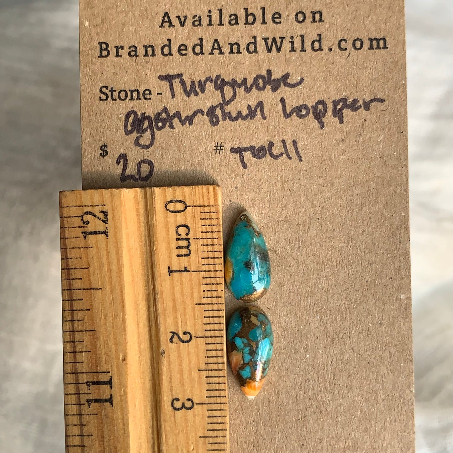 Turquoise, Oystershell, Copper Cabochon - TOC11