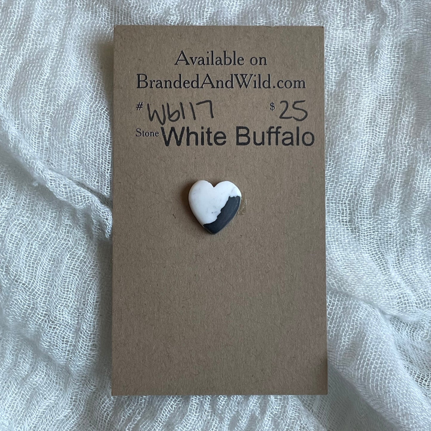 White Buffalo Cabochon - WB117