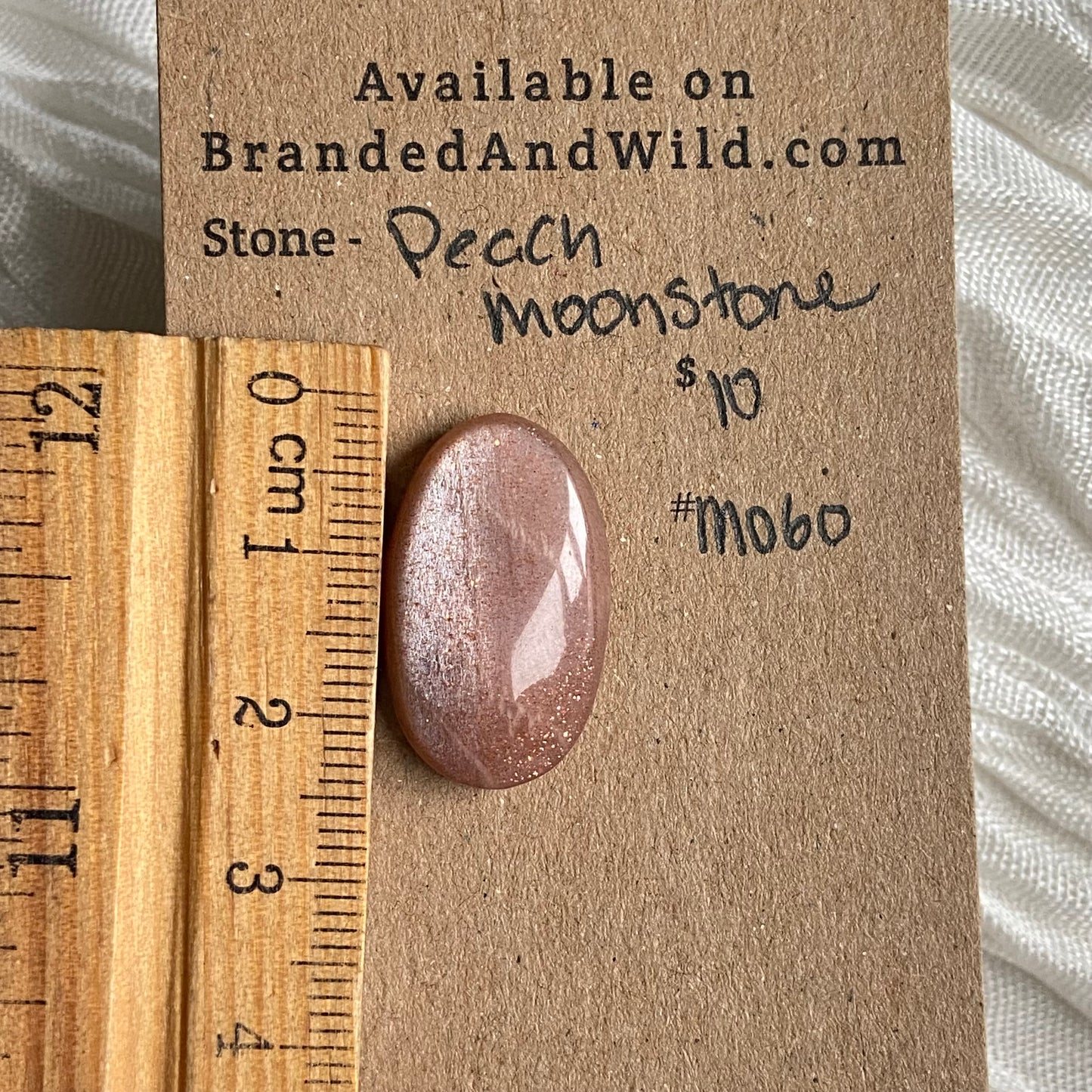 Peach Moonstone Cabochon - M060 421DF182-5C5D-452D-8ED2-784530072383 Brandedandwild.com