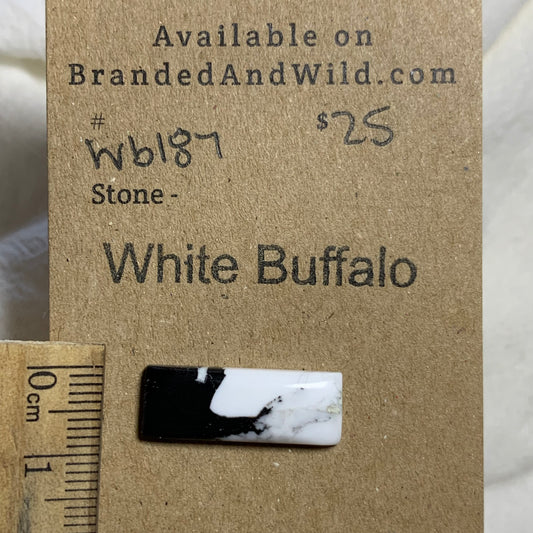 White Buffalo Cabochon - WB187 422FDA14-0D4E-4BEA-A8C9-3FD886218687 Brandedandwild.com