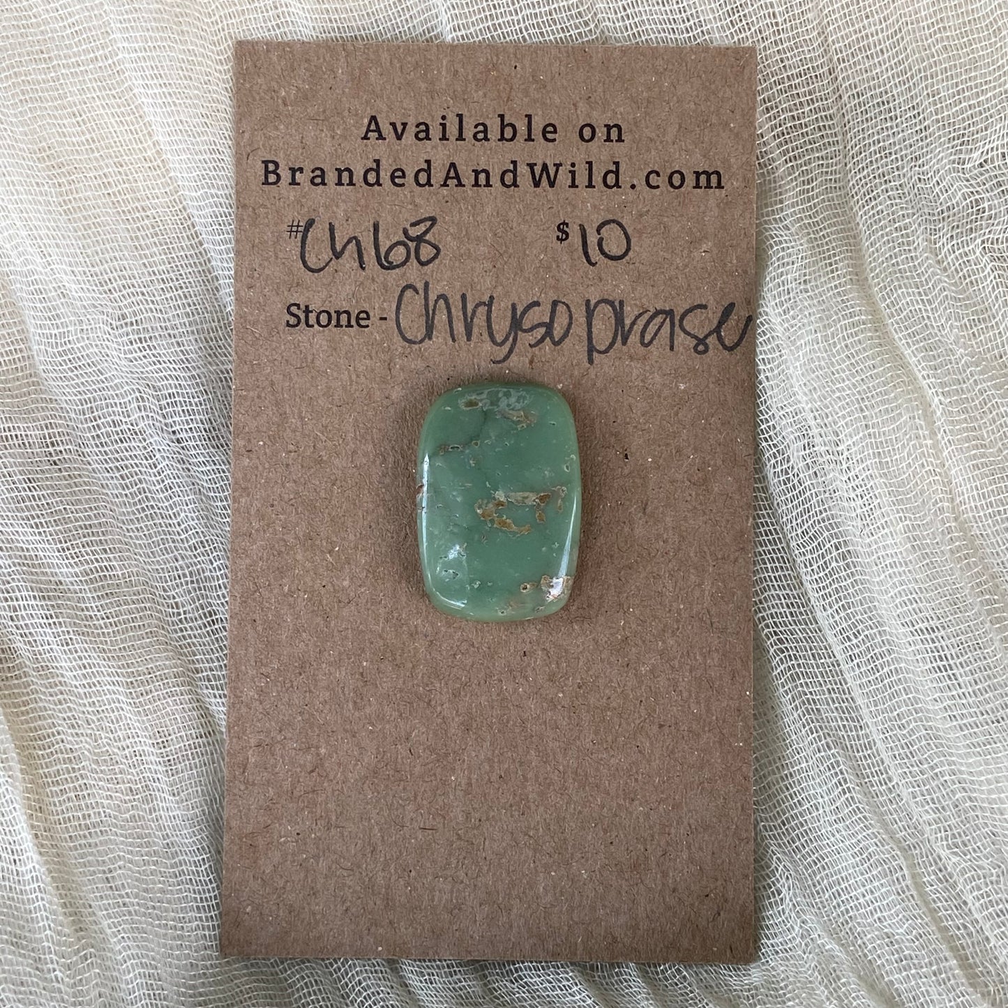 Chrysoprase Cabochon - Ch68 4246D7DF-86A1-4B0C-8442-36DFF2B9A2B4 Brandedandwild.com
