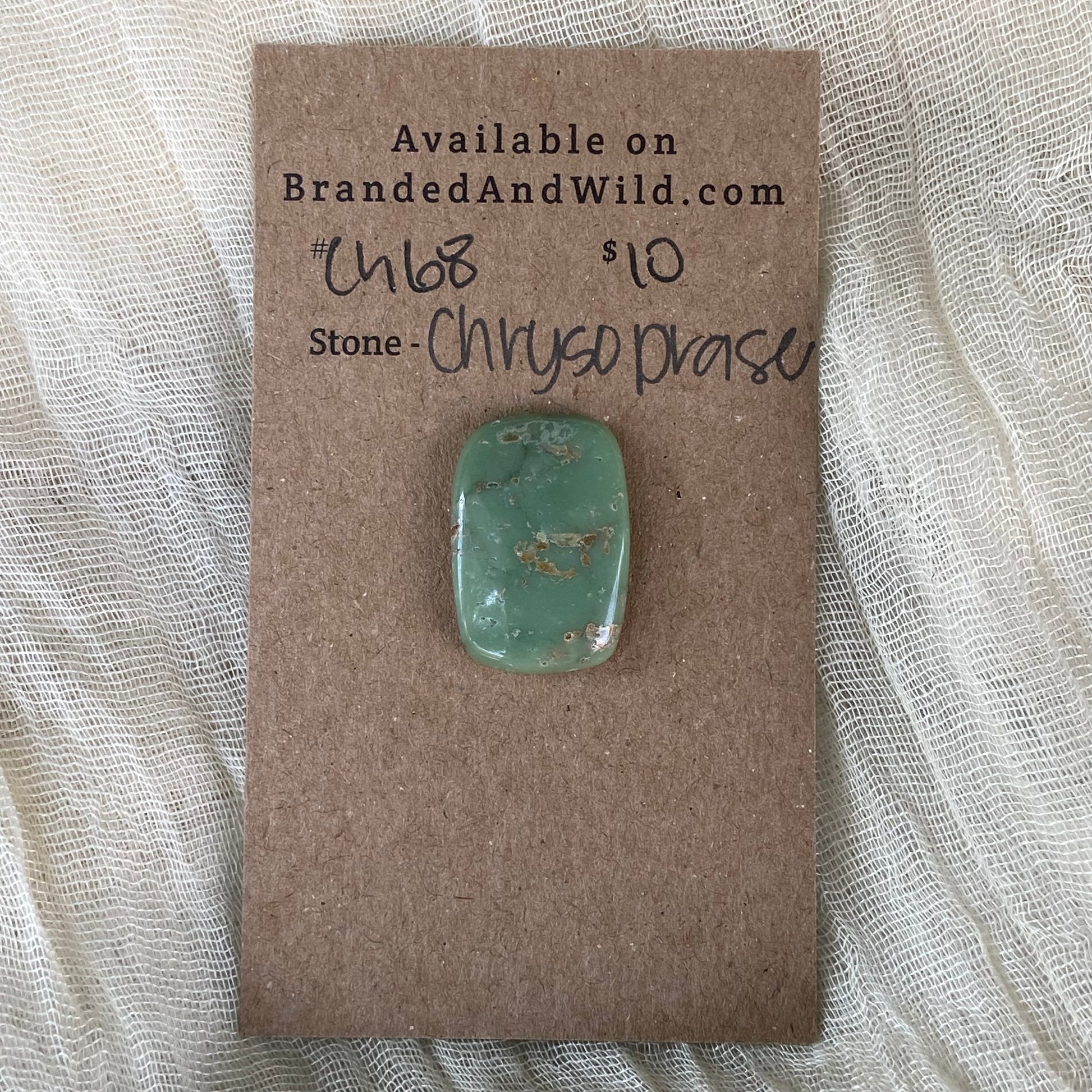 Chrysoprase Cabochon - Ch68 4246D7DF-86A1-4B0C-8442-36DFF2B9A2B4 Brandedandwild.com