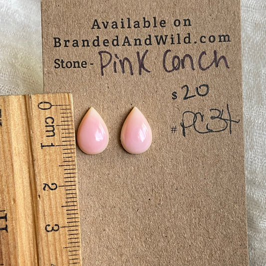 Pink Conch Cabochon - PC34 42581763-3C9D-4986-BECC-7EE45B662EDC Brandedandwild.com
