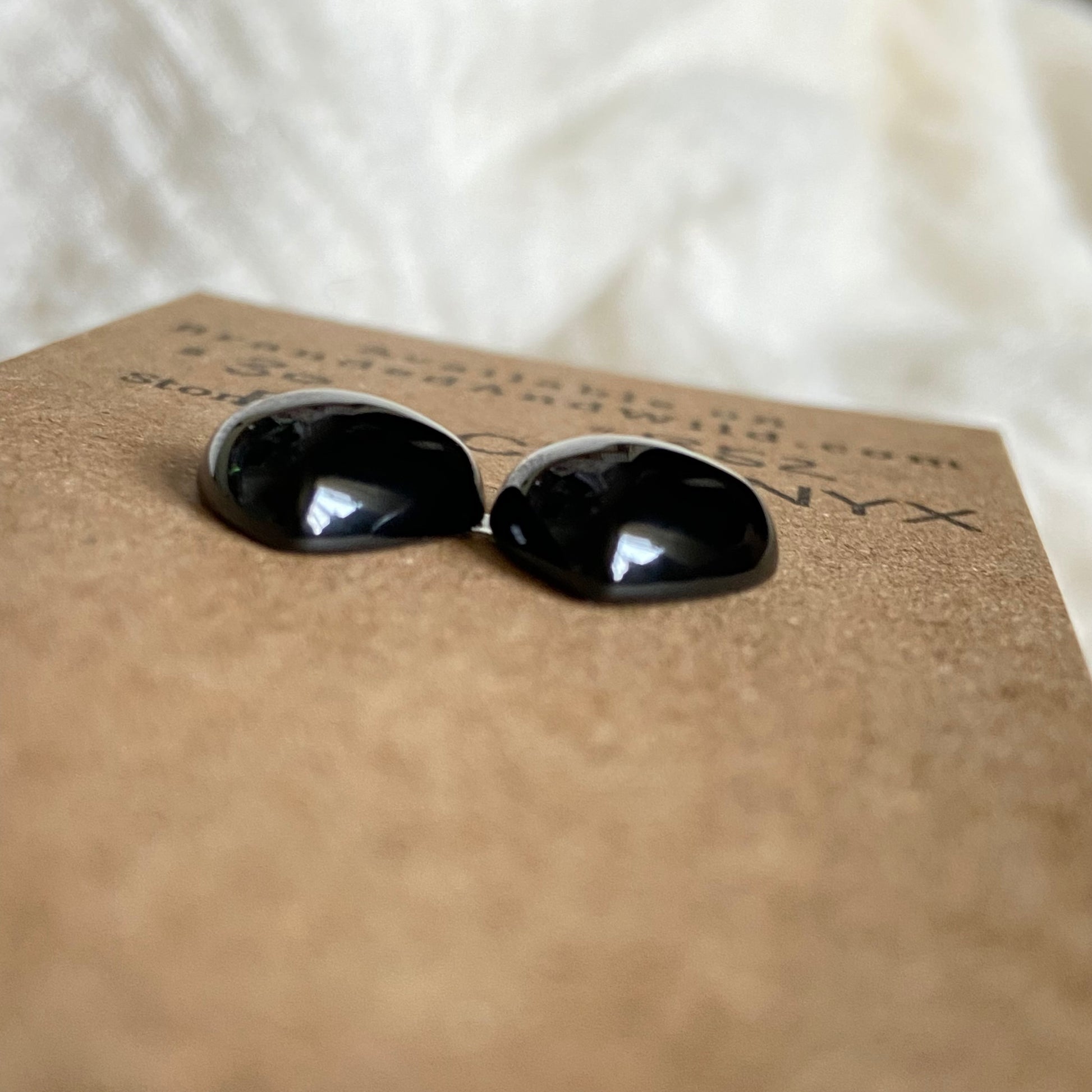 Black Onyx Cabochon - B52 425C4449-B5B7-49DB-951D-0F08A375DD7F Brandedandwild.com