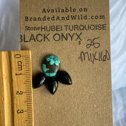 Black Onyx / Hubei Cabochon - MIX160