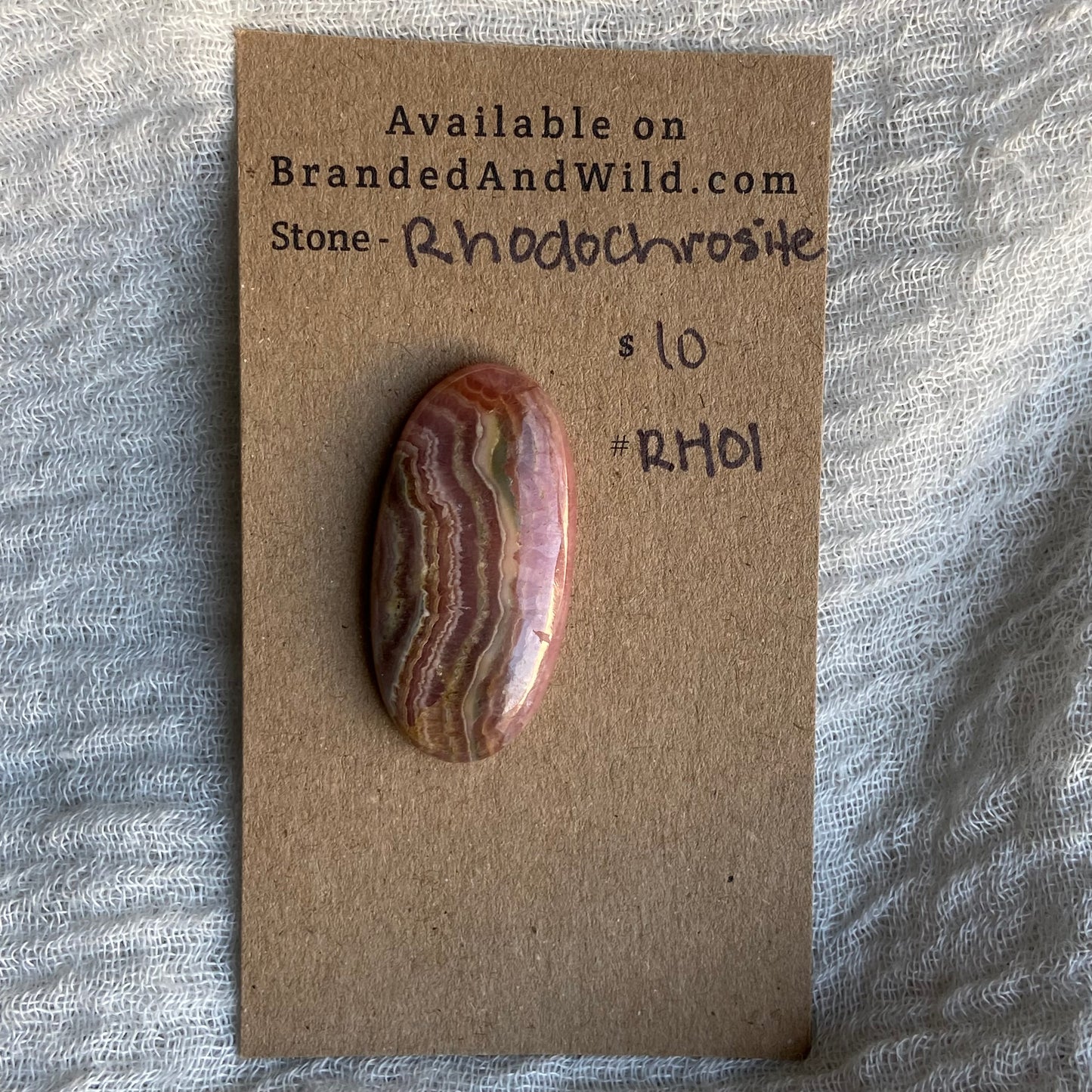 Rhodochrosite Cabochon - R01