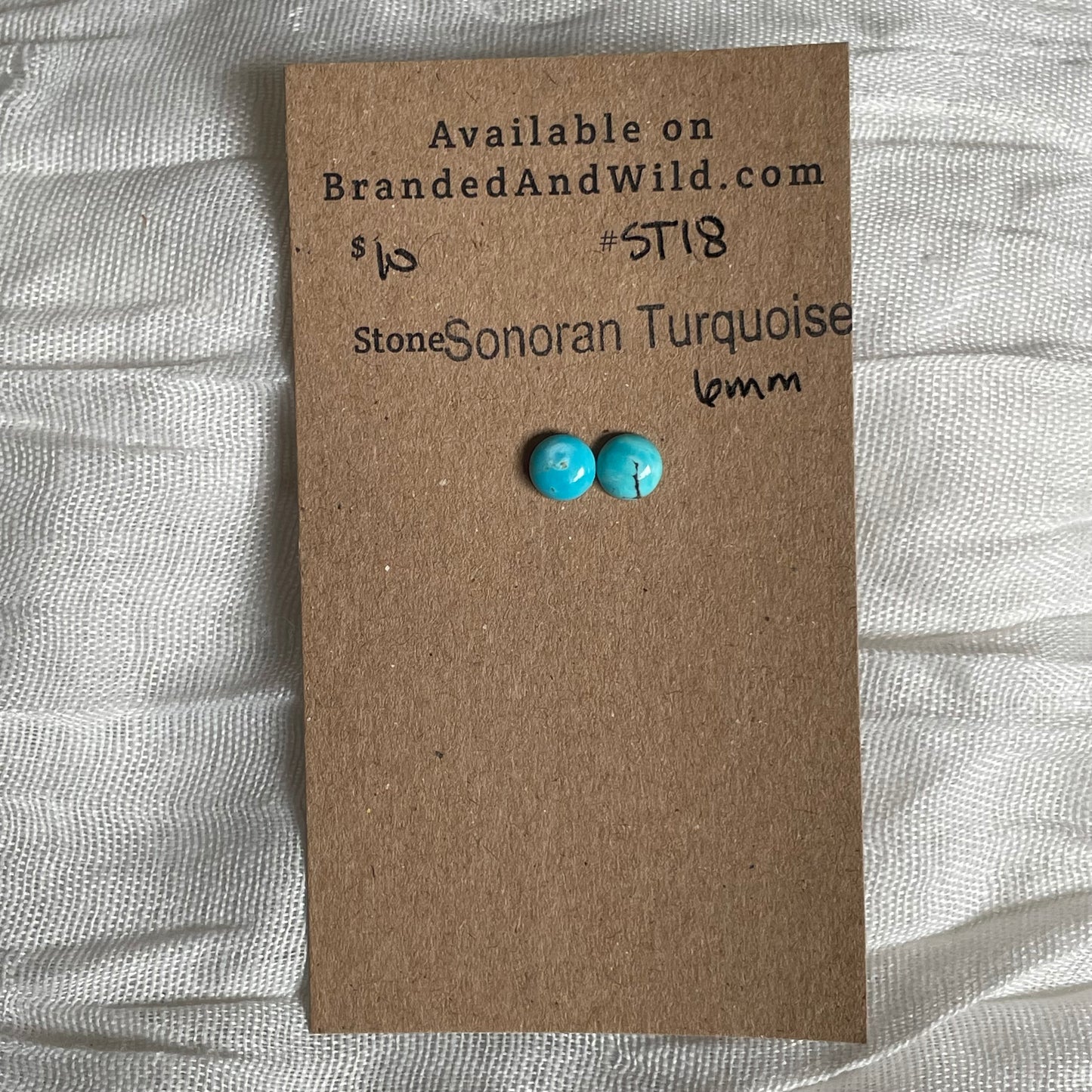 Sonoran Turquoise Cabochon - ST18 42883664-C325-408D-B1F2-FD70AA674CC1 Brandedandwild.com