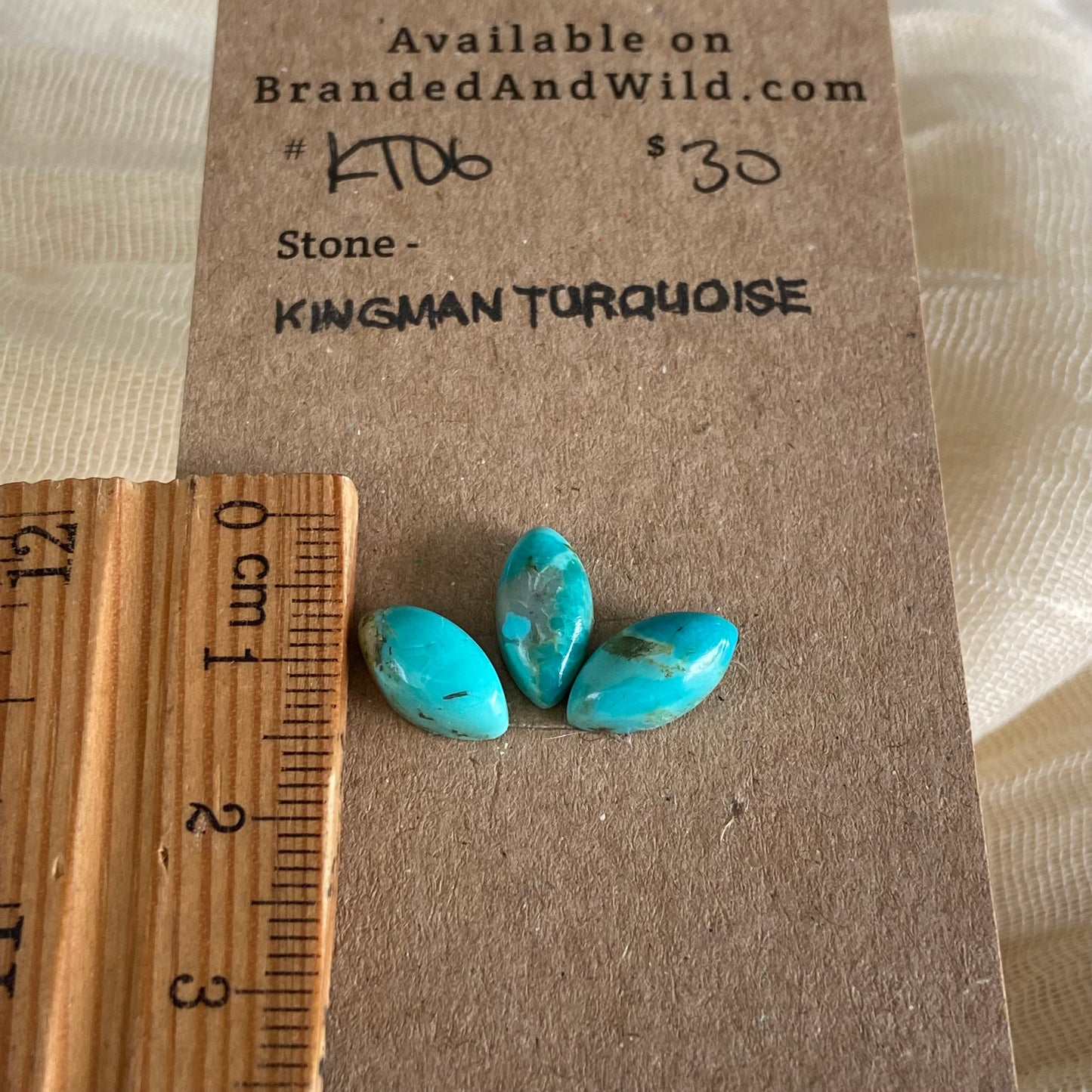 Kingman Turquoise Cabochon - KT106 42AF8E3E-A448-4152-B8FD-A22703353FF3 Brandedandwild.com