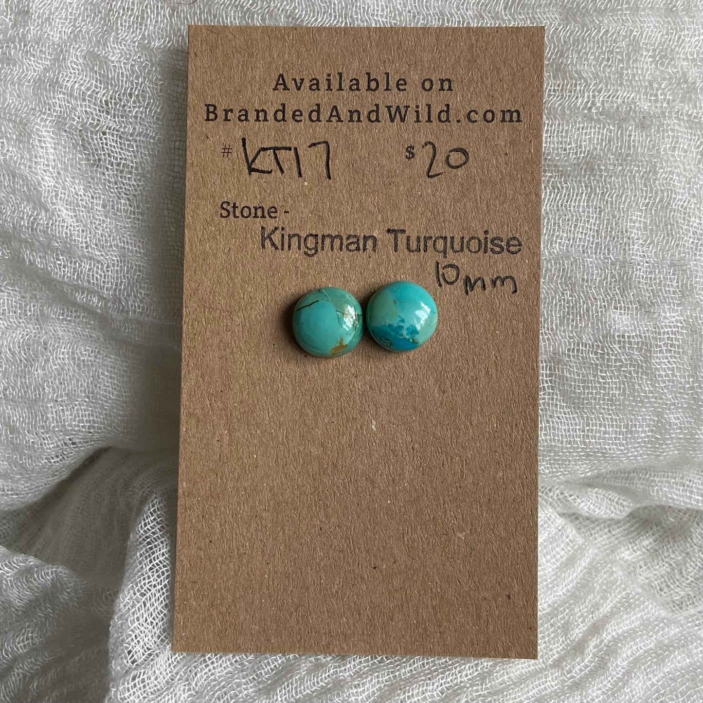 Kingman Turquoise Cabochon - KT17 42B28142-4B1D-481B-9CEC-26FCDFEC1035 Brandedandwild.com