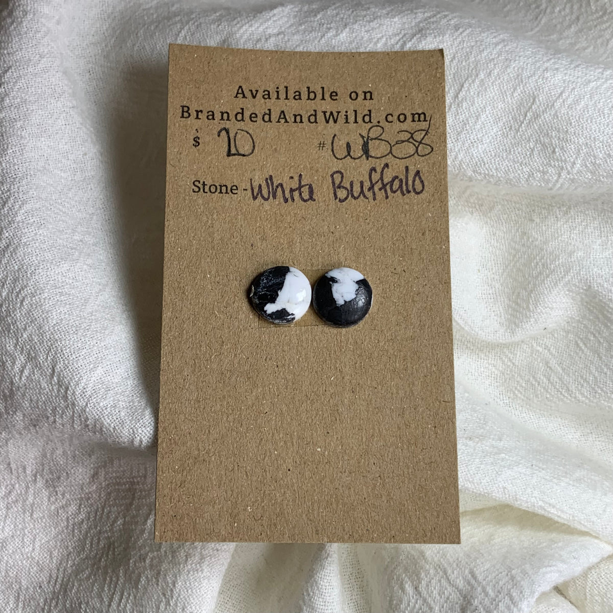 White Buffalo Cabochon - WB38 42B69090-A77A-4284-B120-EF682D4FFE7B Brandedandwild.com