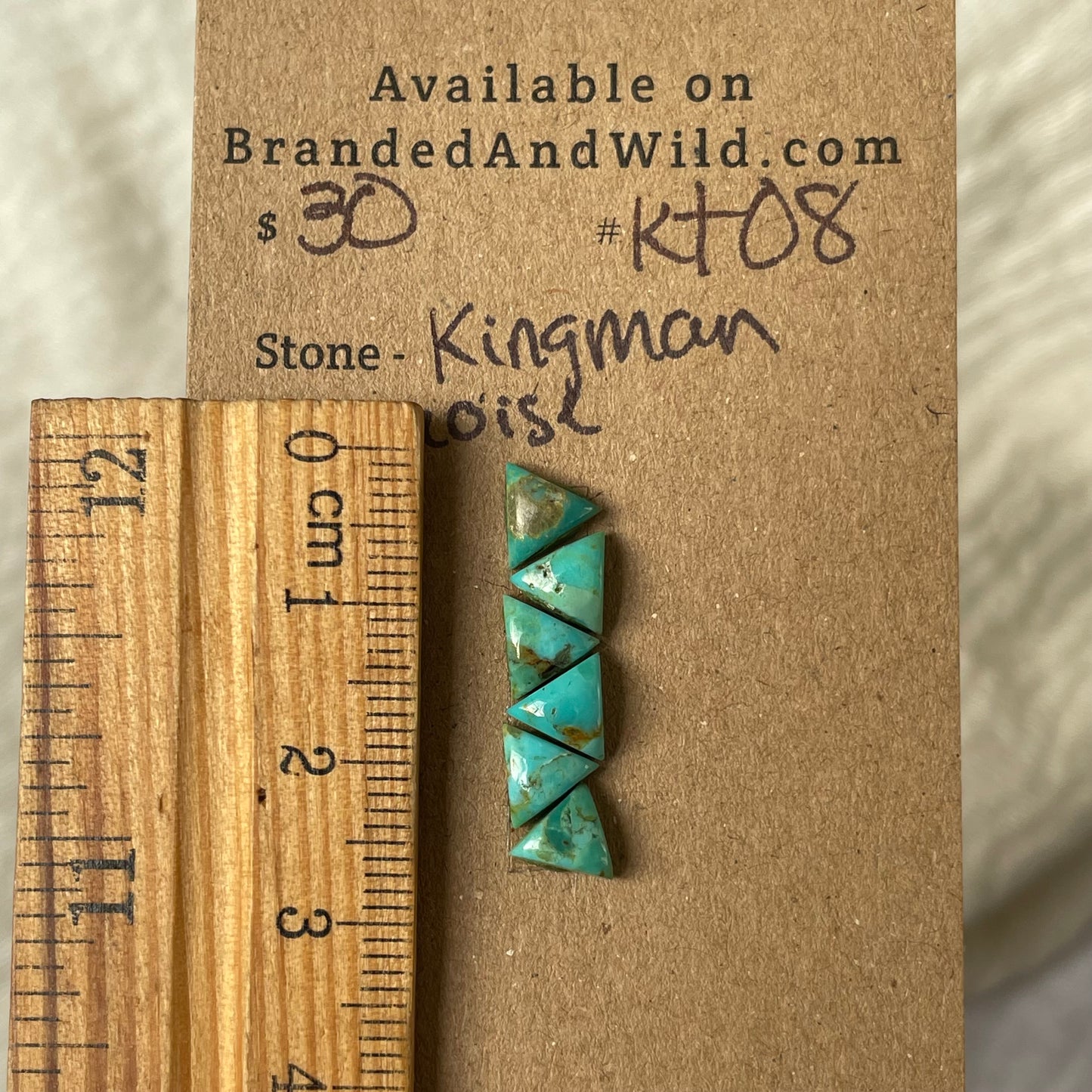 Kingman Turquoise Cabochon - KT08 42C0DBE4-F949-431F-9CFA-F9446C805F07 Brandedandwild.com