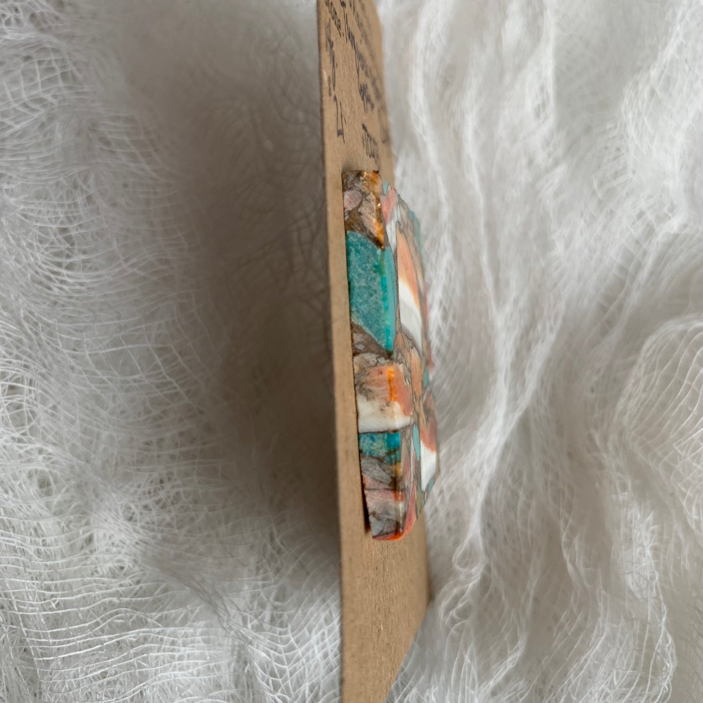 Turquoise Oyster Shell Copper Rough cabochon TOCR03