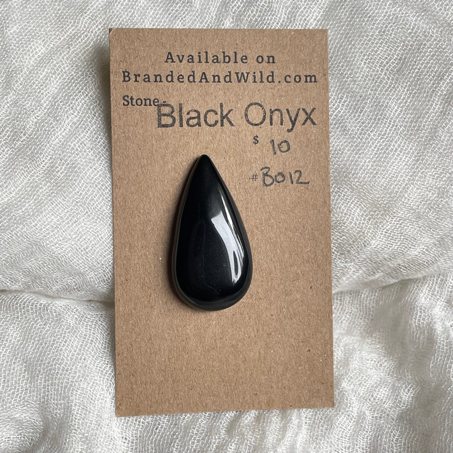 Black Onyx - Cabochon - B012 42DA9915-DAC2-4981-BC81-33BB89ED84D5 Brandedandwild.com