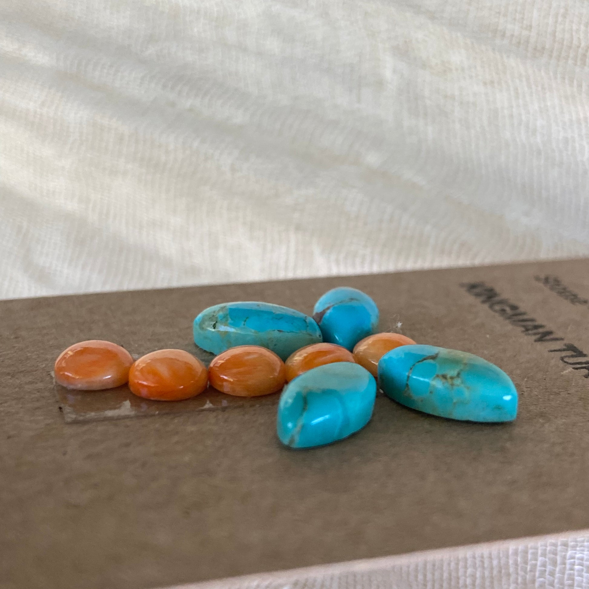Oystershell / Kingman Turquoise Cabochon - K002 431A45F5-61DB-482B-8B37-F9A6C1EC2FC2 Brandedandwild.com