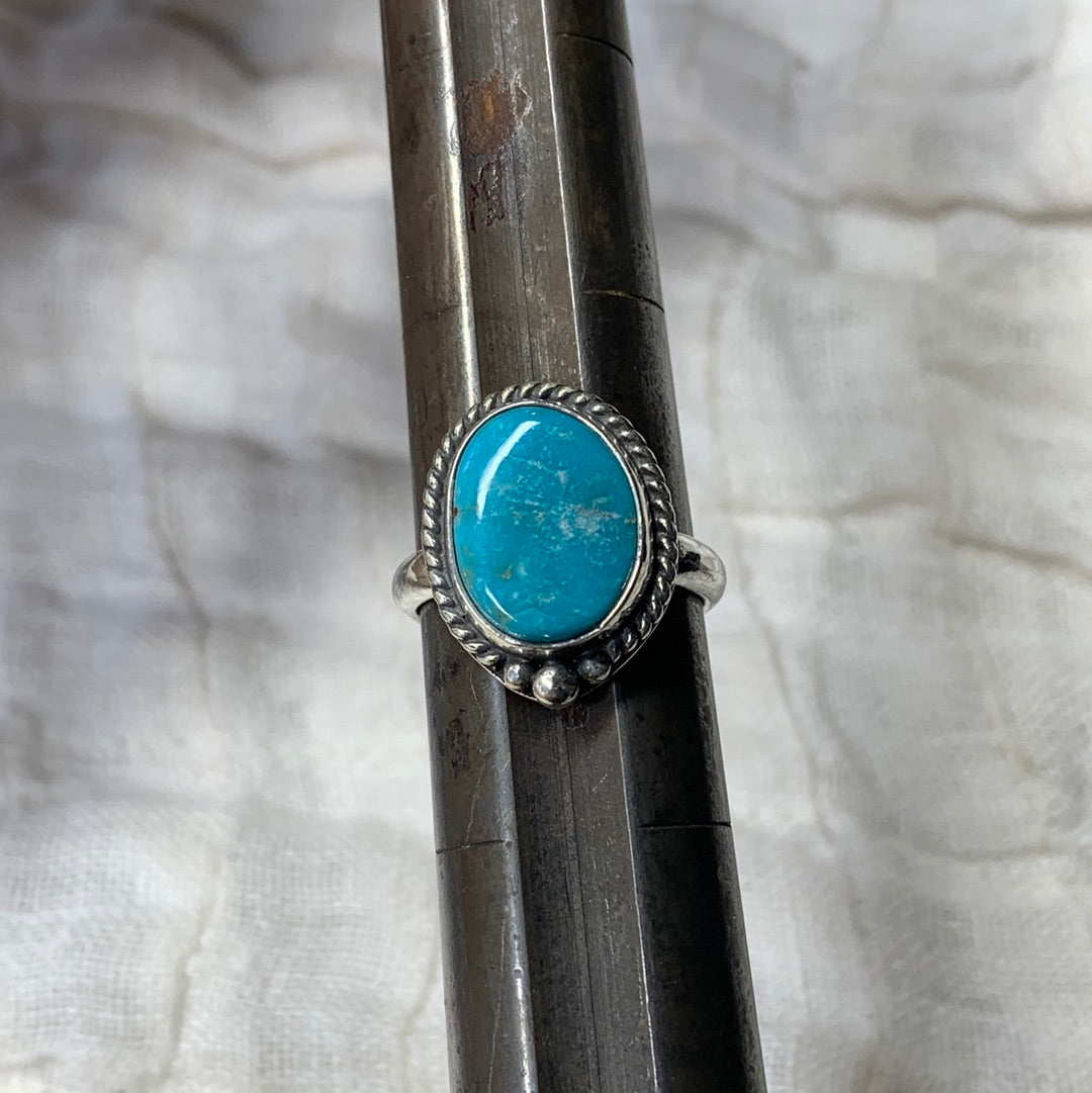 Fox Turquoise Ring Size 7