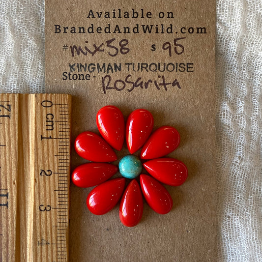 Rosarita / Kingman Cabochon - MIX58