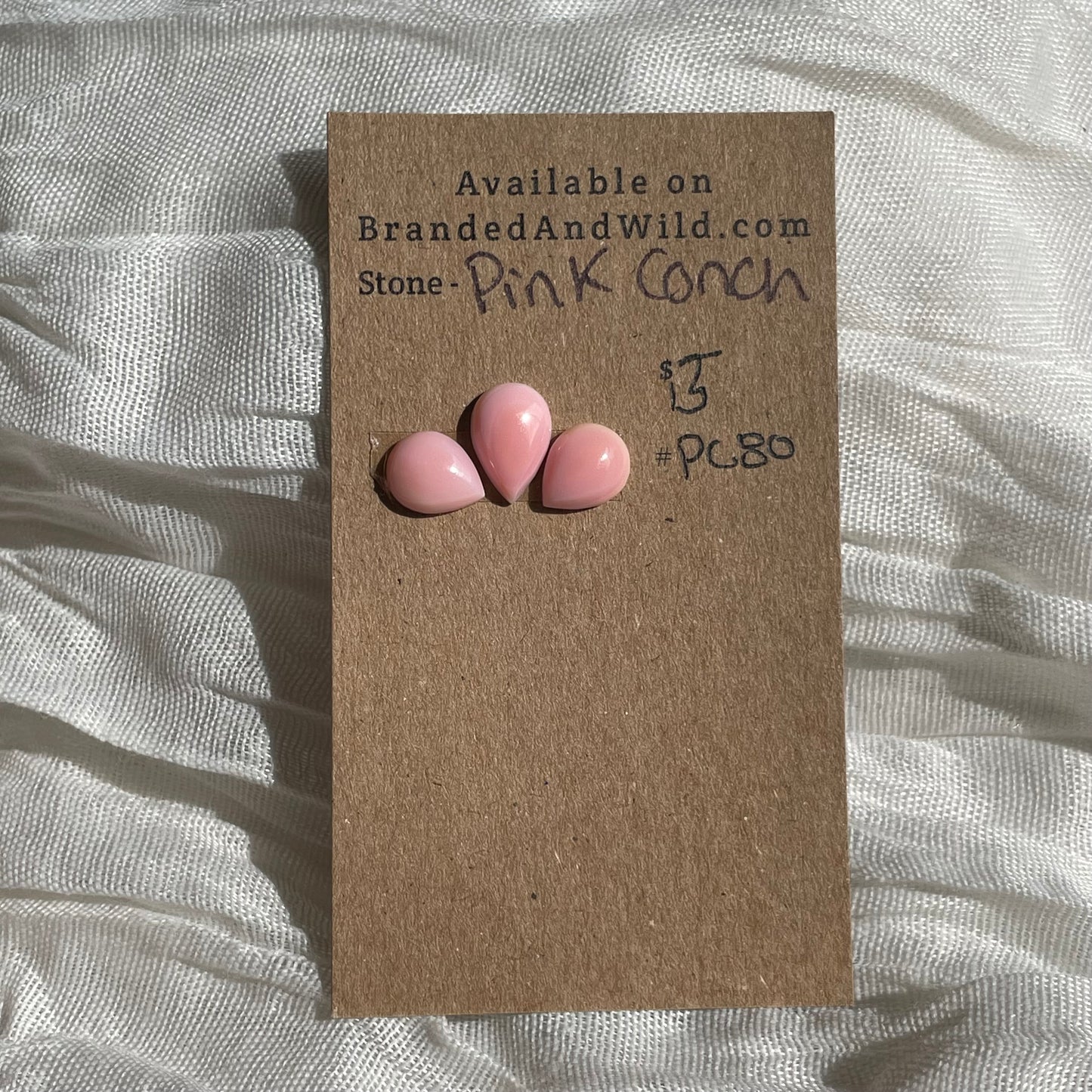 Pink Conch Cabochon - PC80 434AC062-DB98-4B10-9110-1207531553C6 Brandedandwild.com