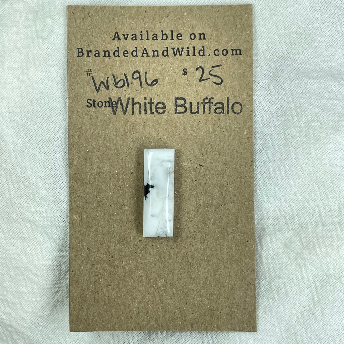 White Buffalo Cabochon - WB196 437173BD-D360-4F7D-85DE-0B15AE8E527E Brandedandwild.com