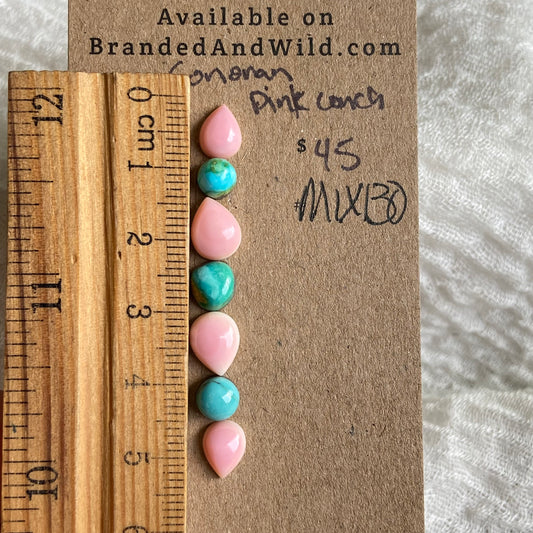 Sonoran / Pink Conch Cabochon - Mix130 43940DED-339D-4A69-B974-E58335B568A9 Brandedandwild.com
