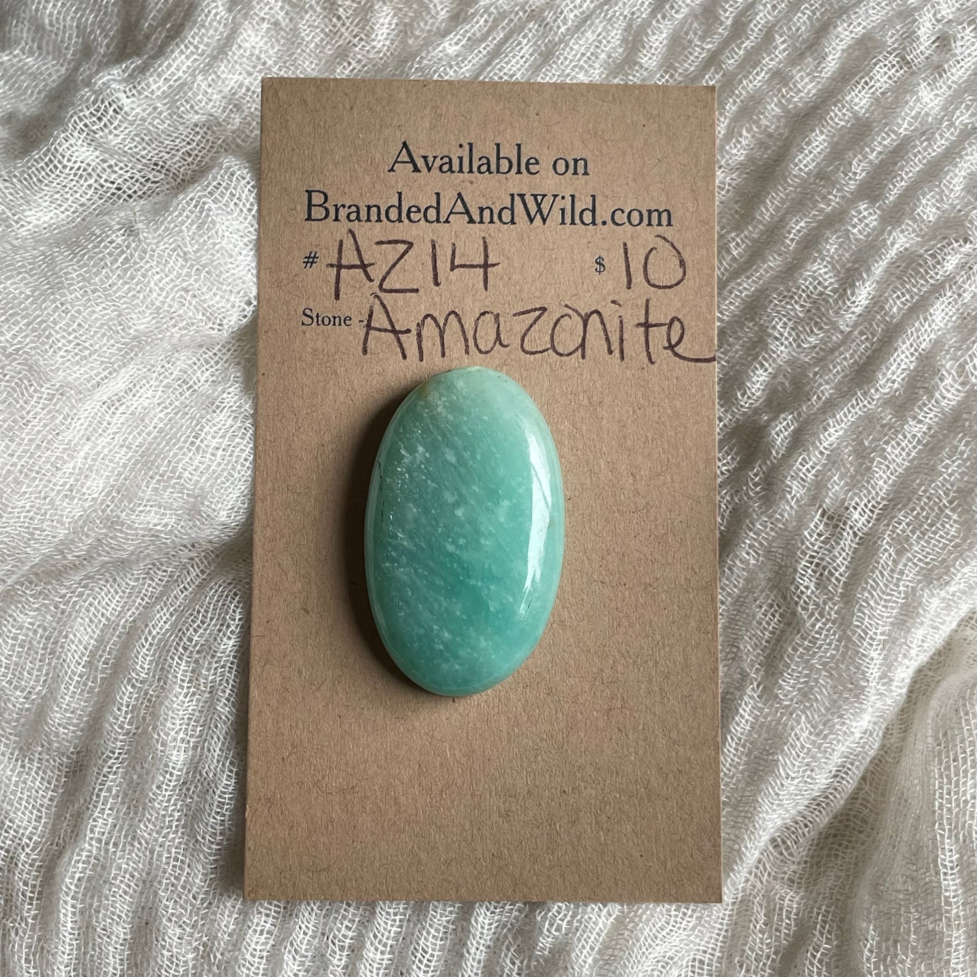 Amazonite Cabochon - AZ14 439B3138-B5BE-4321-95DB-6FF79DE6409D Brandedandwild.com