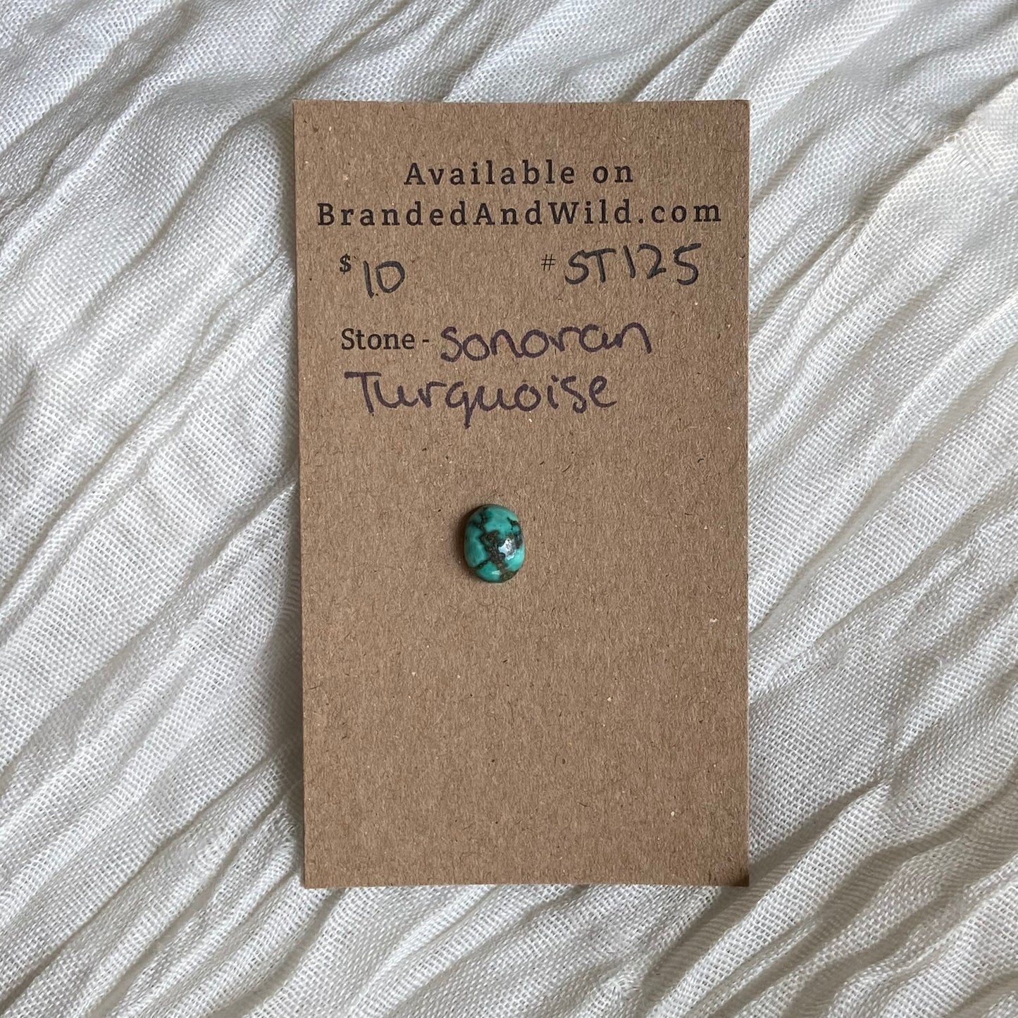 Sonoran Turquoise Cabochon - ST125 43C6F958-5C97-49DA-A939-2A67A9CF7F28 Brandedandwild.com