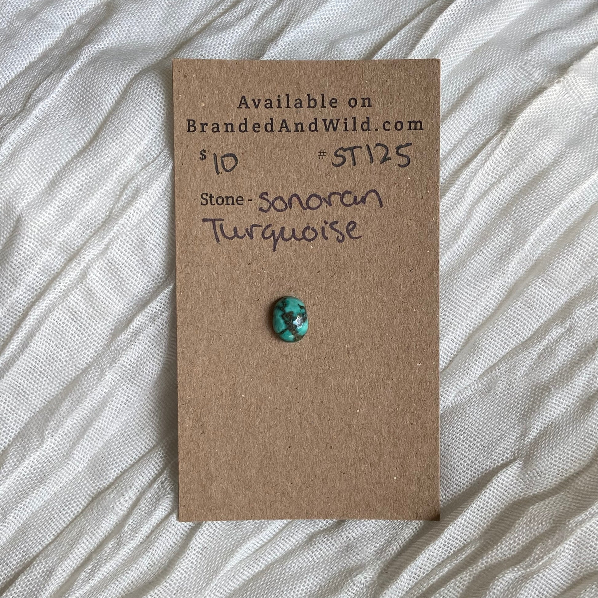 Sonoran Turquoise Cabochon - ST125 43C6F958-5C97-49DA-A939-2A67A9CF7F28 Brandedandwild.com