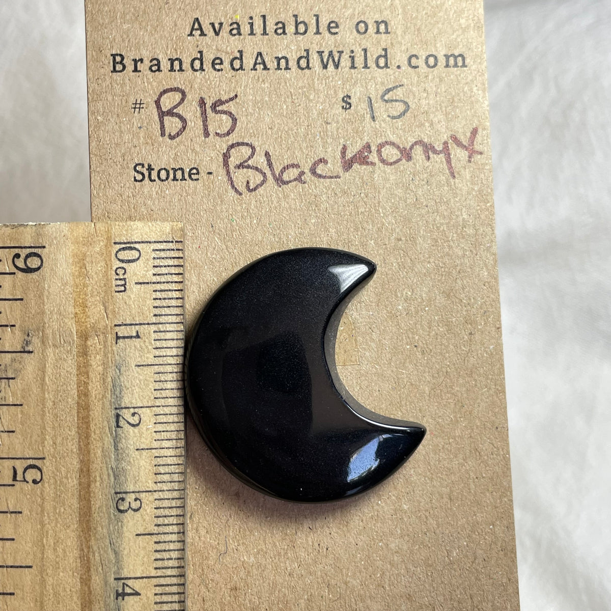 Black Onyx - Cabochon - B015 4404EC68-96CD-4FDF-BBBE-AC5CCCBC1FDB Brandedandwild.com