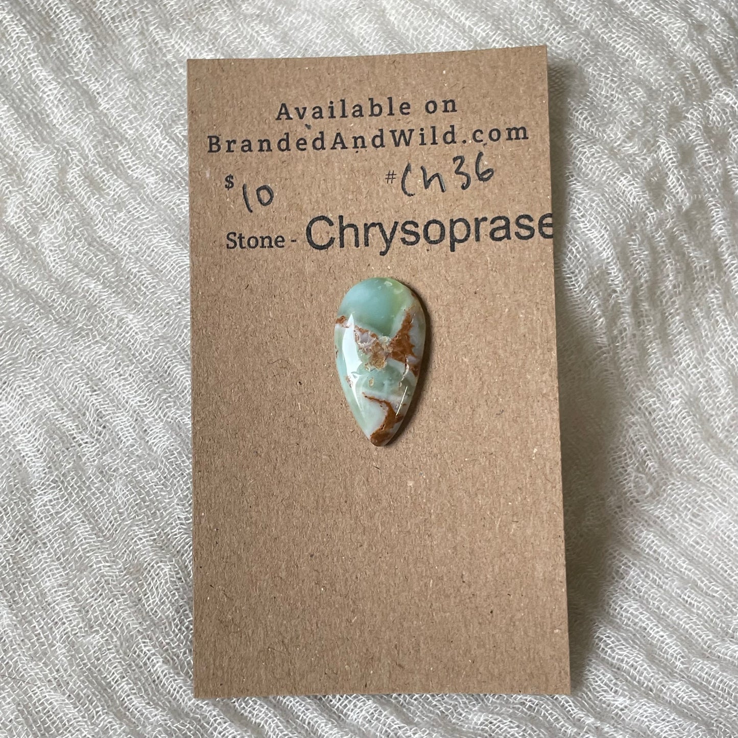 Chrysoprase Cabochon - Ch36 4421C858-4E22-42B5-BE33-410AC865C9AB Brandedandwild.com