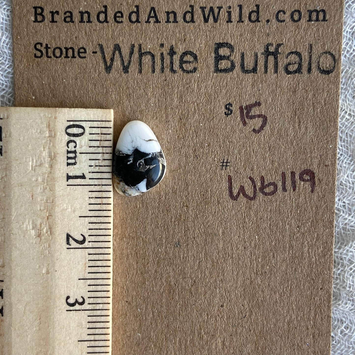 White Buffalo Cabochon - WB119