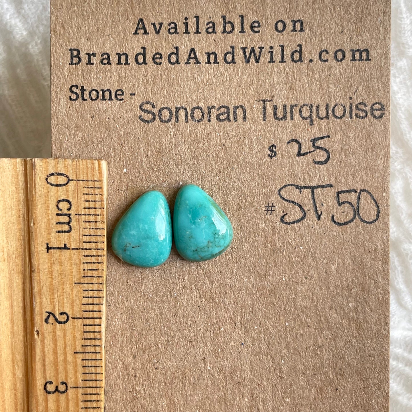 Sonoran Turquoise Cabochon - ST50 443F03BE-E83E-486F-97DF-3D50BDC820F0 Brandedandwild.com