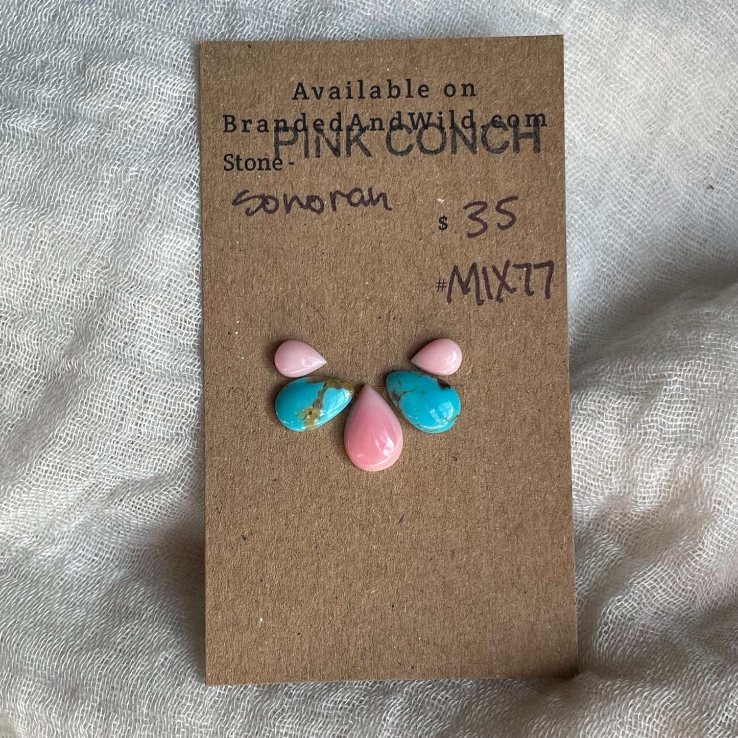 Pink Conch / Sonoran Cabochon - MIX77