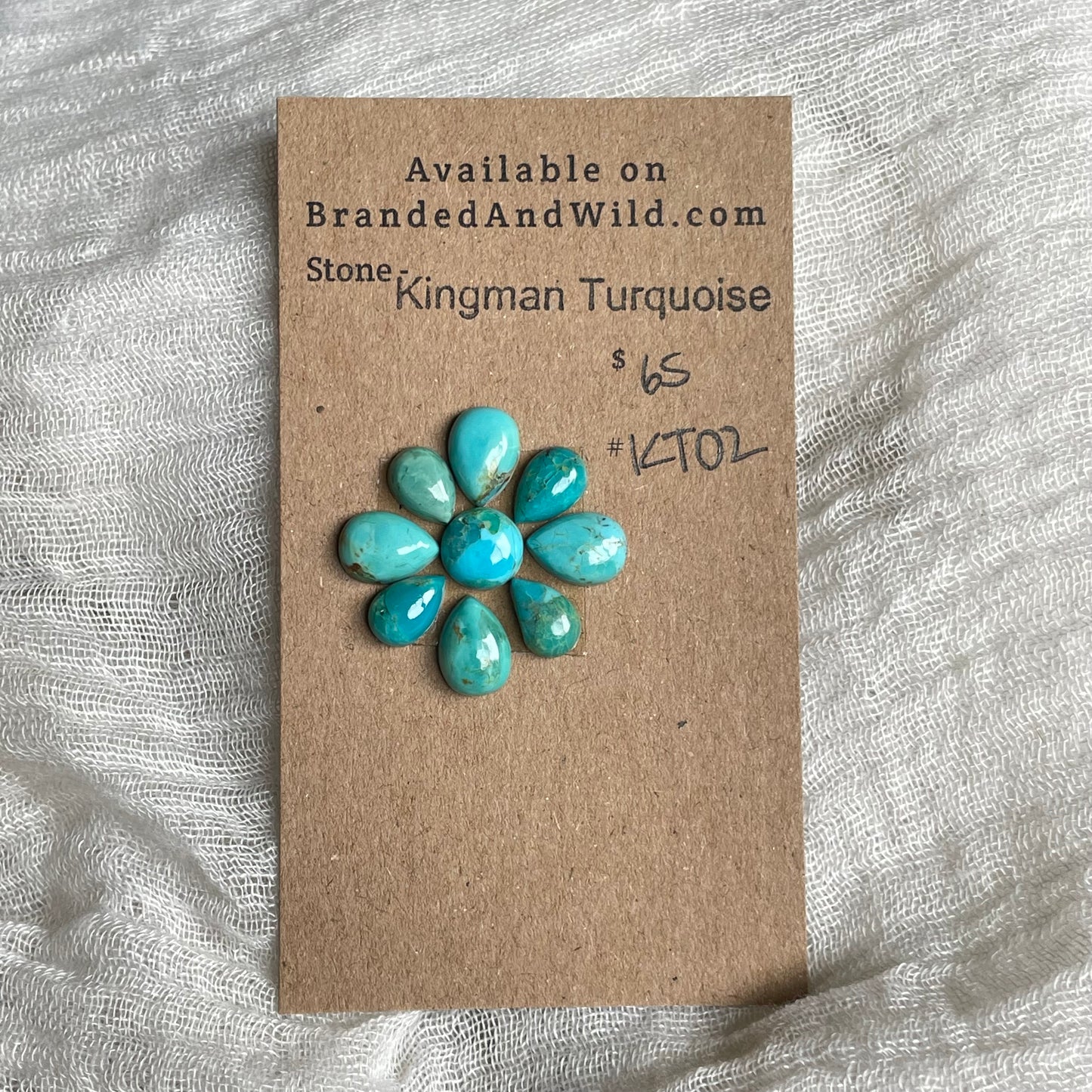 Kingman Turquoise Cabochon - KT02 44433CEB-6F12-4BFE-AC98-88FBA0D5A9E3 Brandedandwild.com