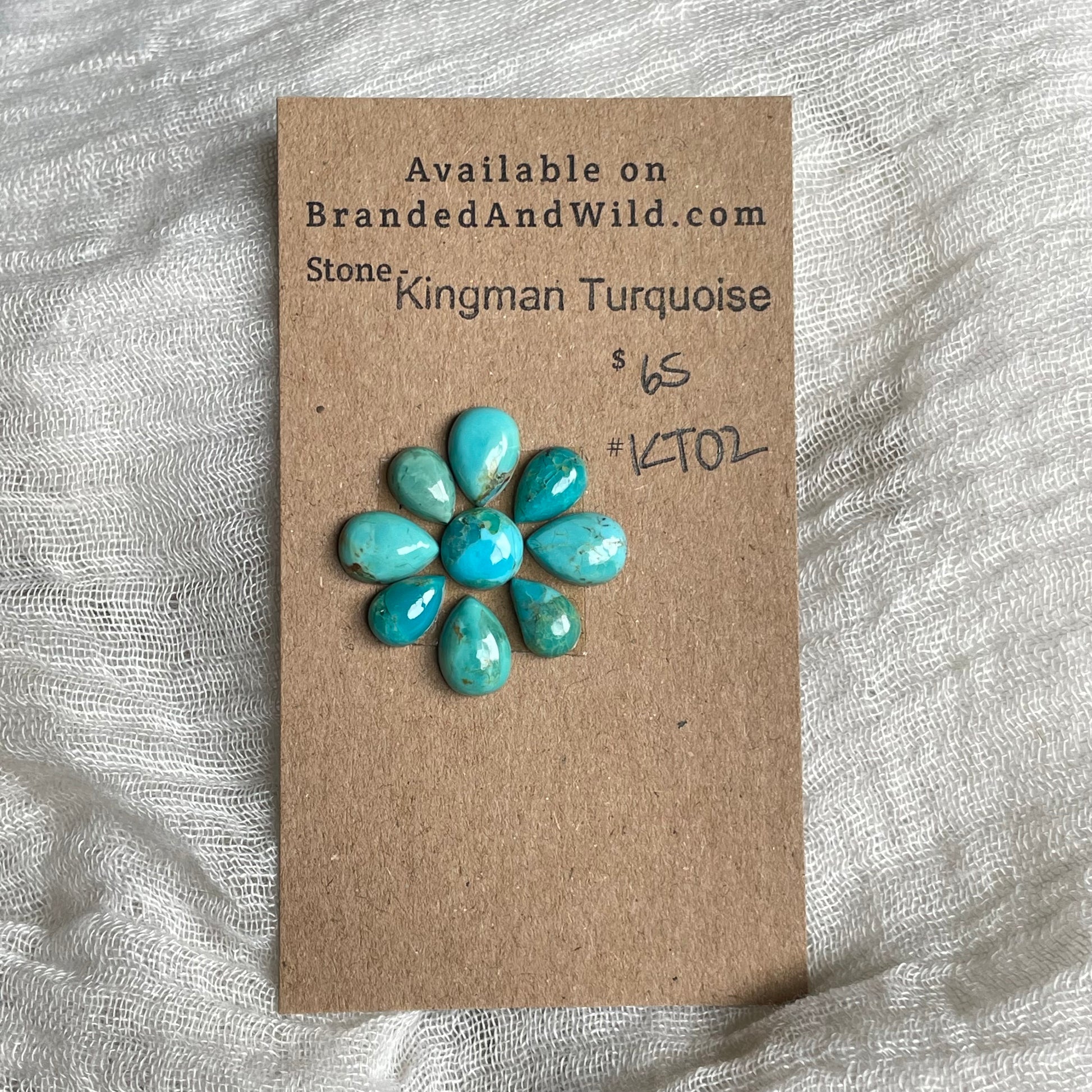 Kingman Turquoise Cabochon - KT02 44433CEB-6F12-4BFE-AC98-88FBA0D5A9E3 Brandedandwild.com