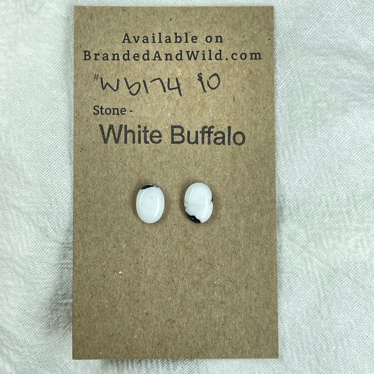 White Buffalo Cabochon - WB174 4476E0FB-EC19-41CE-8C33-48CA2292CB67 Brandedandwild.com