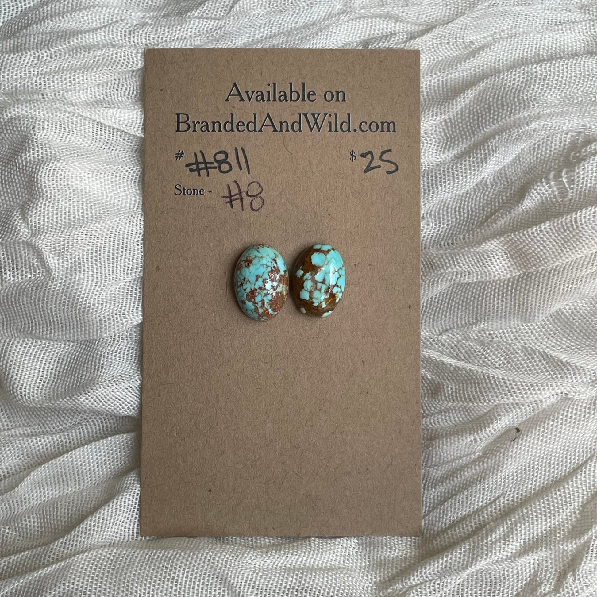 #8 Turquoise Cabochon - #811 44872DD3-5C73-4D1F-8E79-8540B99A5808 Brandedandwild.com