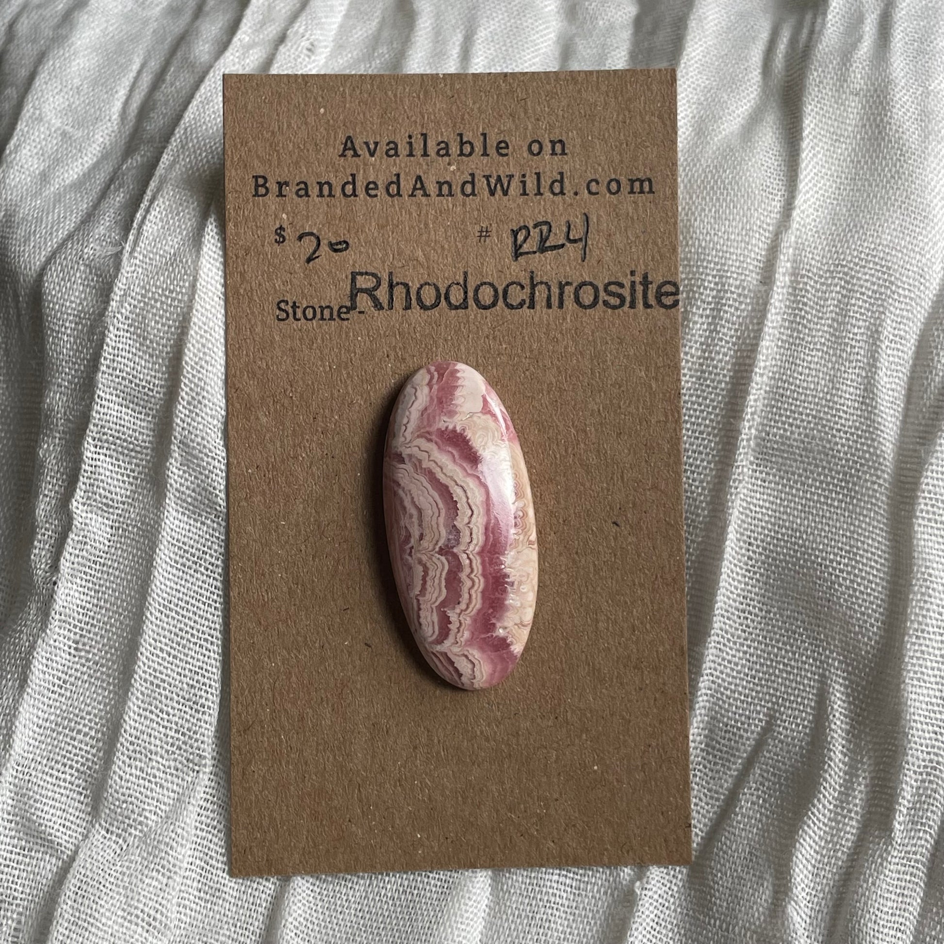 Rhodochrosite Cabochon - R24 44964967-2B08-4510-A927-750190FD9E2F Brandedandwild.com