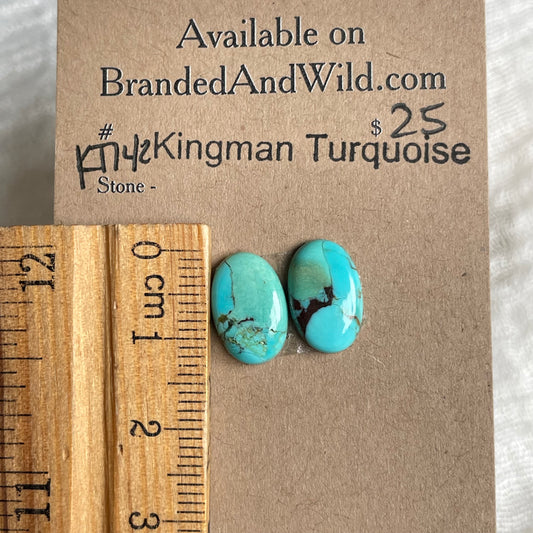 Kingman Turquoise Cabochon - KT142 44971CA9-07C6-4973-8AD2-B4CC64BE342B Brandedandwild.com