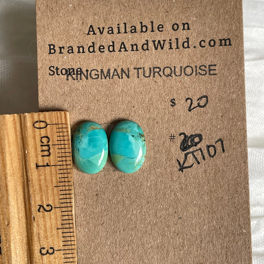 Kingman Turquoise Cabochon - KT107 44A217E8-6641-4E50-A563-C6F751E9F7CB Brandedandwild.com