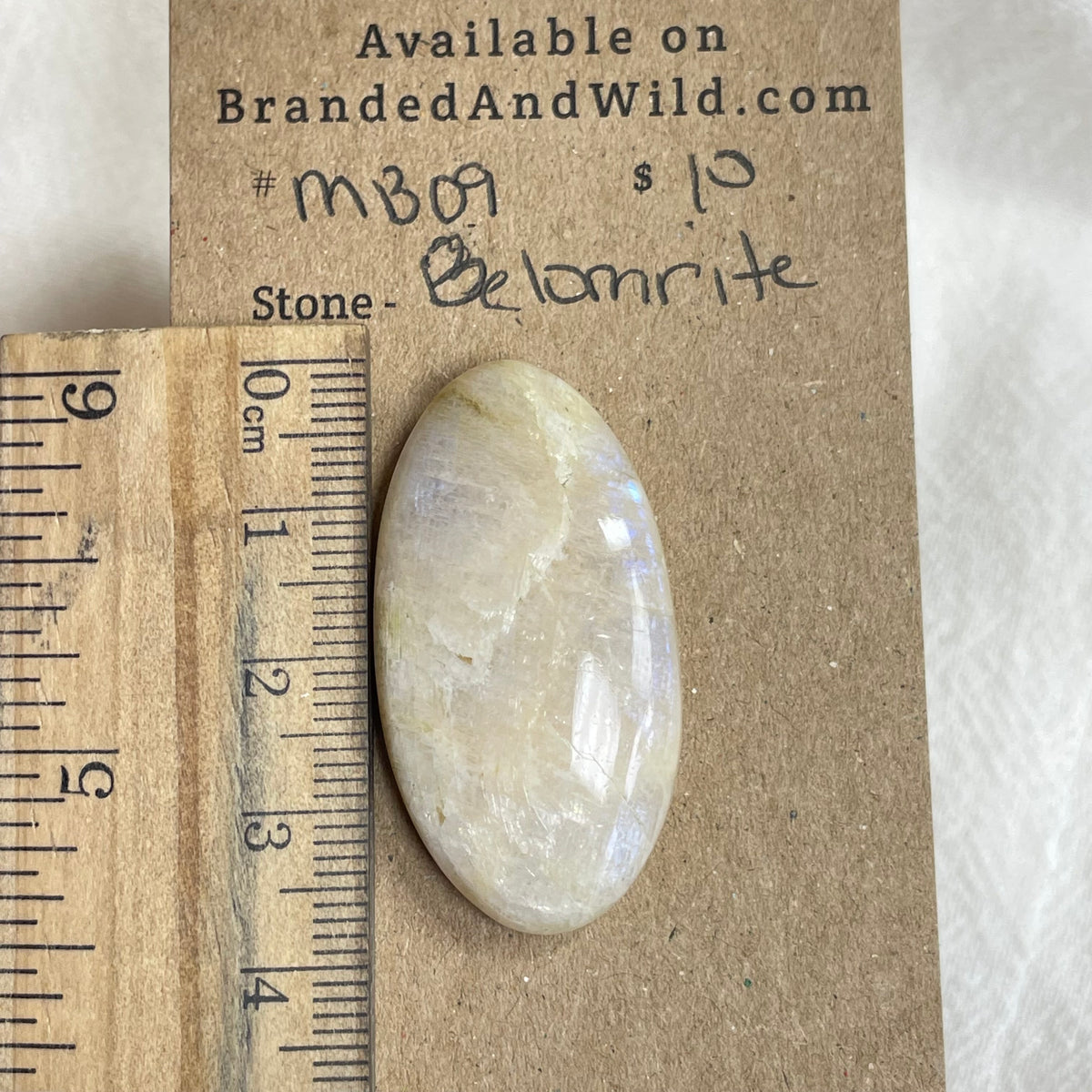 Belomrite Moonstone Cabochon - MB09 44B9EE4B-DE9C-4D52-B80F-E9D0EFFB6C5D Brandedandwild.com