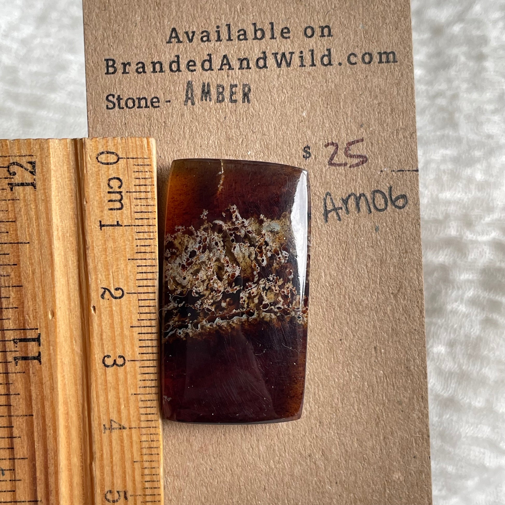 Amber Cabochon AM06 44BC156B-F4EC-4418-8290-100DB0D6F2ED Brandedandwild.com