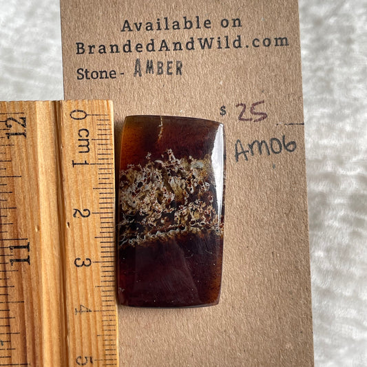 Amber Cabochon AM06 44BC156B-F4EC-4418-8290-100DB0D6F2ED Brandedandwild.com