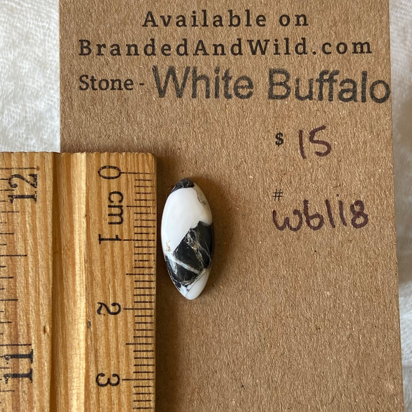 White Buffalo Cabochon - WB118
