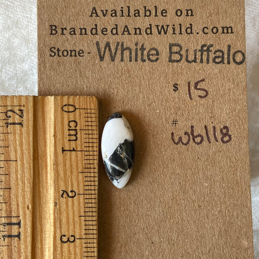 White Buffalo Cabochon - WB118