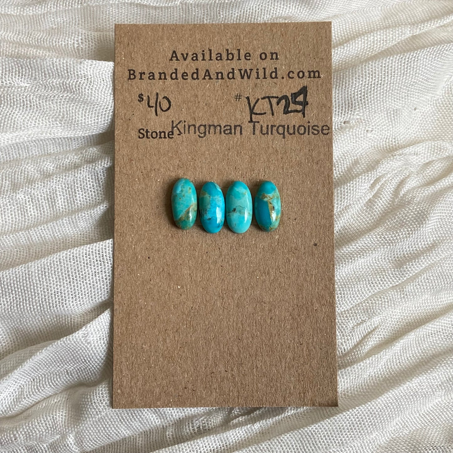Kingman Turquoise Cabochon - KT24 44EE880E-9A70-4D29-9B50-9789105C3C8C Brandedandwild.com