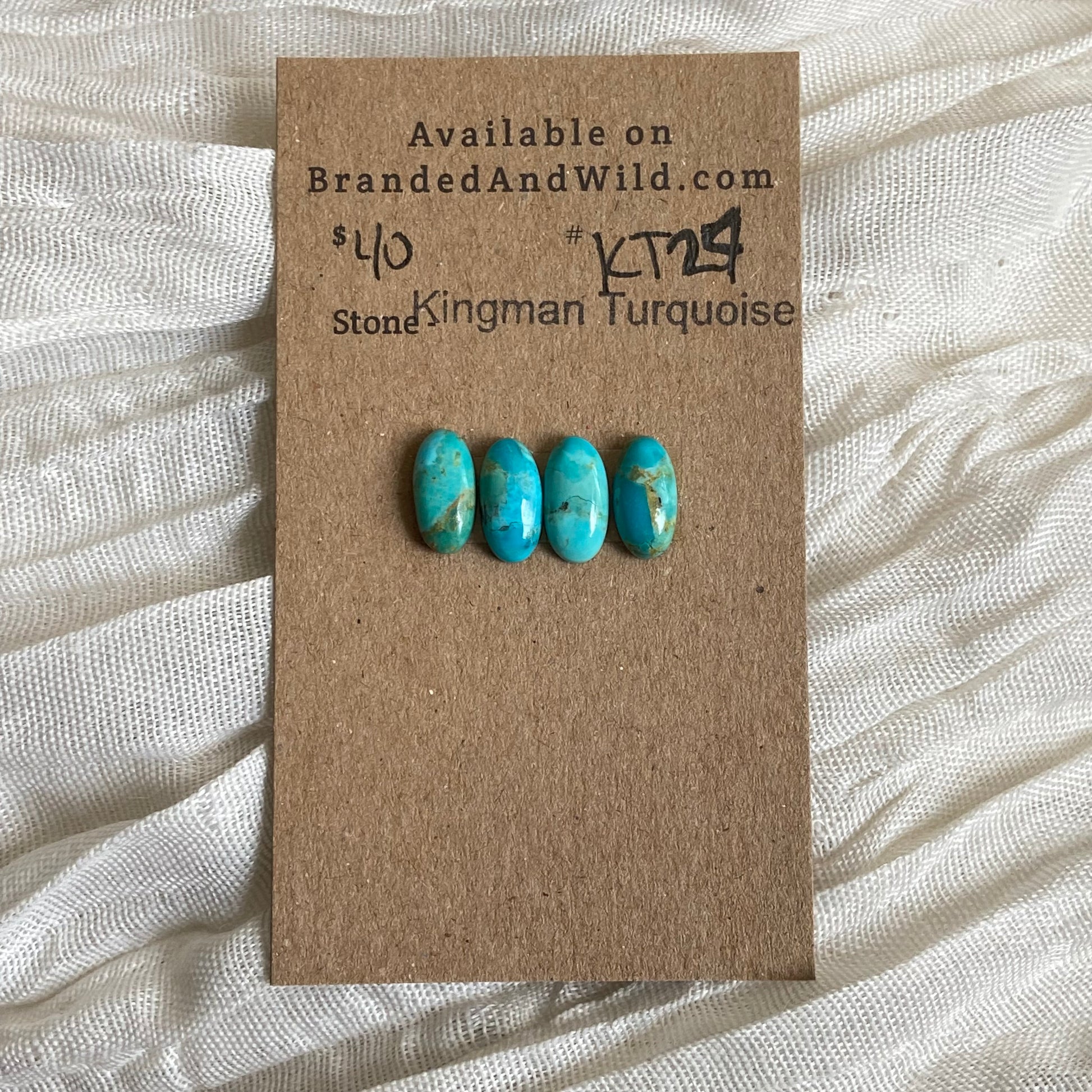 Kingman Turquoise Cabochon - KT24 44EE880E-9A70-4D29-9B50-9789105C3C8C Brandedandwild.com