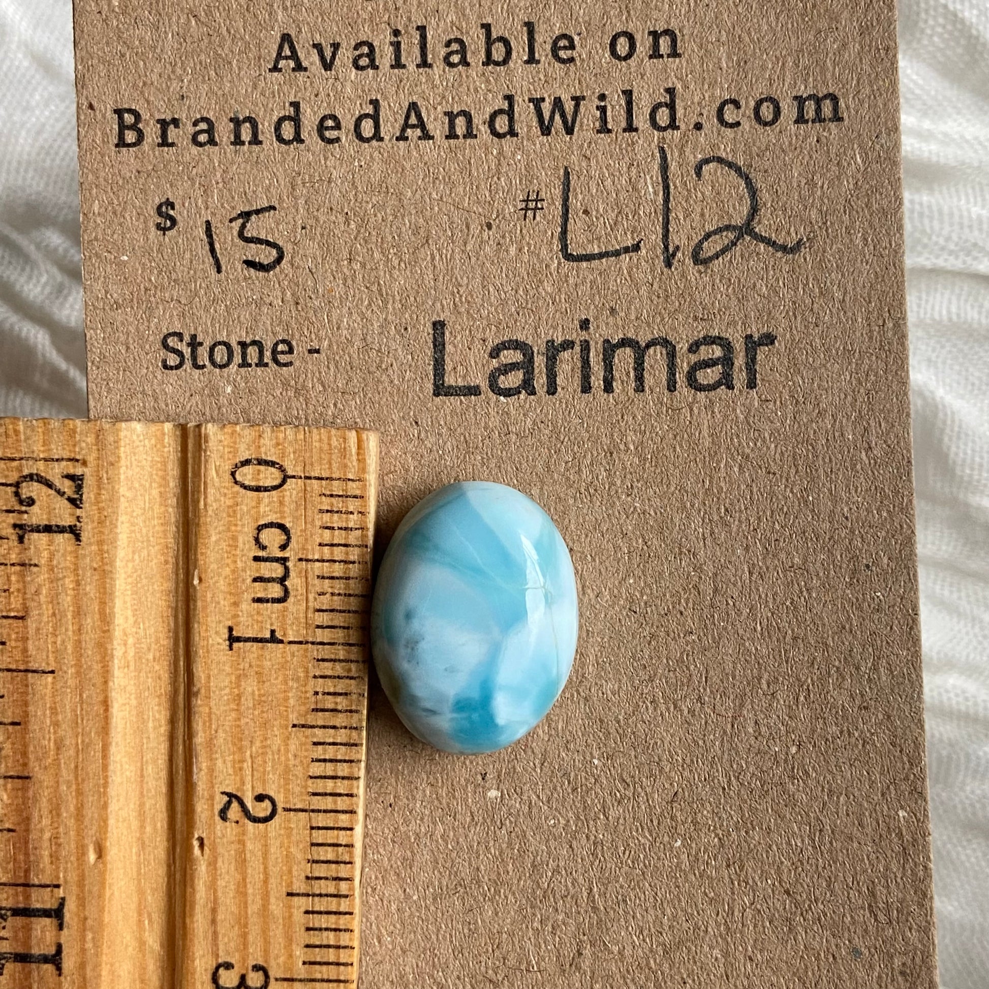 Larimar Cabochon - L12 450897A9-B4E1-4641-9F96-CD58FA60F8D3 Brandedandwild.com